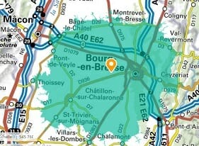 La Main Bleue zone d'intervention 30 mn autour de bourg-en-Bresse